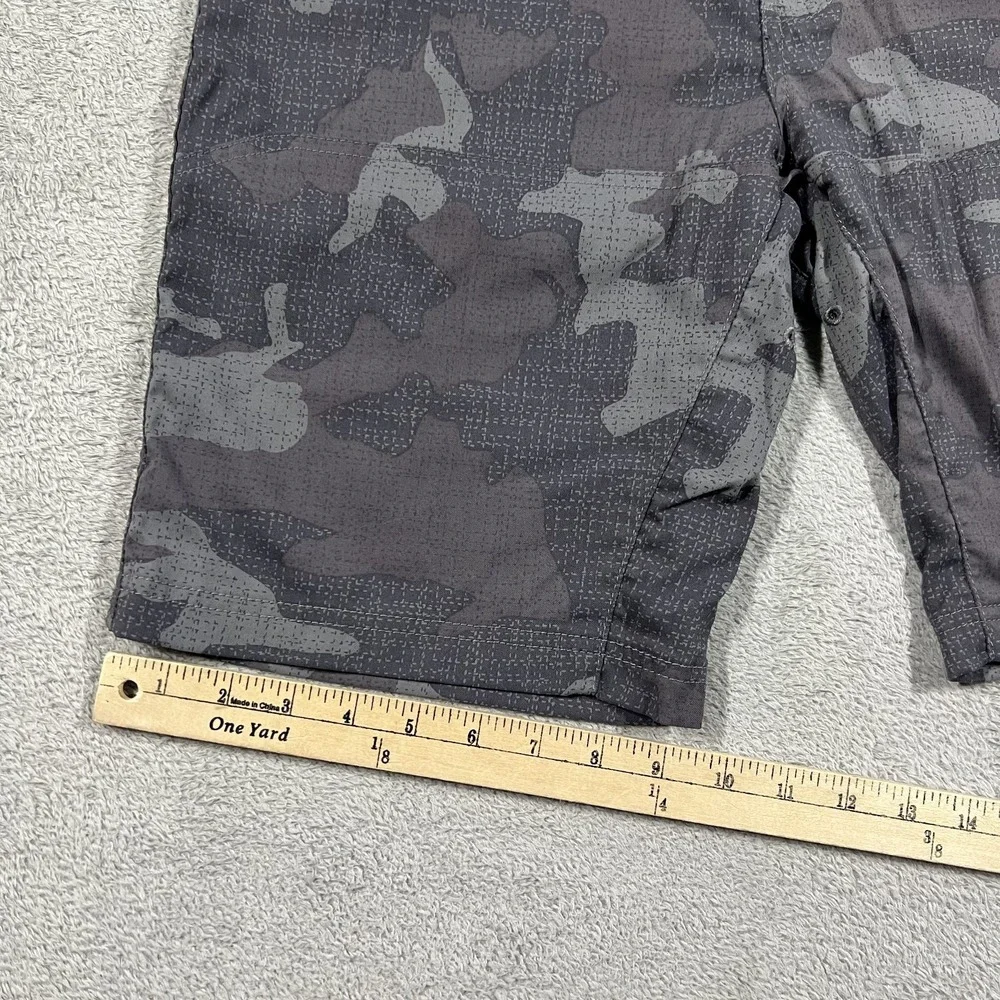 Prana Stretch Zion Shorts Mens 30 Gray Camo 10